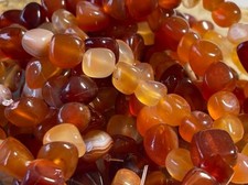 Natural Agate/Carnelian Beads Strands Tumbled Stone Nuggets 7 15x3 15mm.Hole 1mm