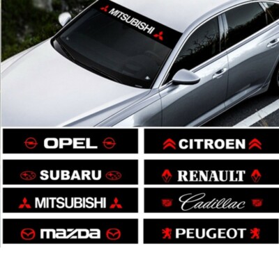 Universal Sonnenstreifen passend für alle Autos Vinyl Aufkleber Banner Grafik Motorsport