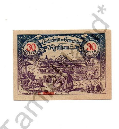 Gemeinde KIRCHHAM ➔ 30 Heller ➔ Notgeld ➔ Österreich ➔ - Bild 1 von 2