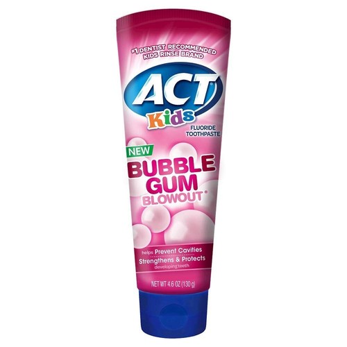 ACT Kids Bubblegum Blowout Toothpaste 4.6 ounce (2 Ct)