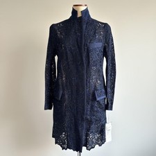 Sacai Luck Navy Lace Jacket Coat M New with Tags Fashion Outerwear