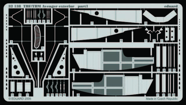 Eduard Accessories 32138 - 1:32 Tbf/Tbm Avenger Exterior For Trumpeter Model Kit