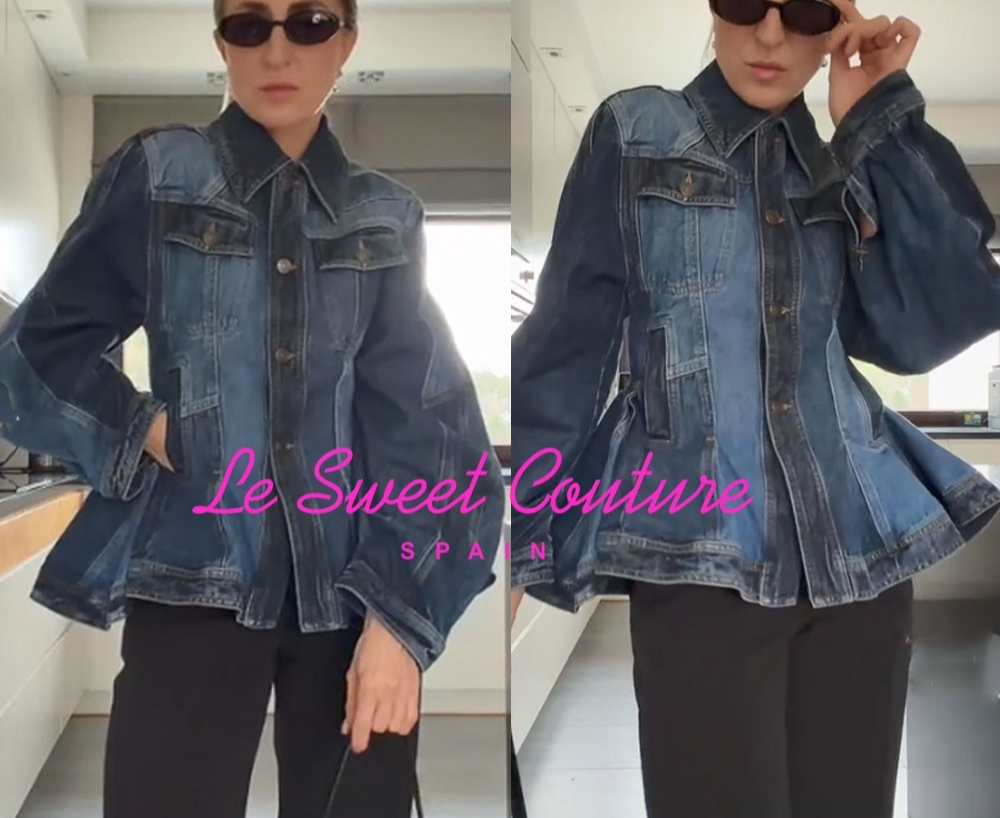 ZARA WOMAN SS26 LIMITED EDITION PATCHWORK PEPLUM DENIM JACKET BLUE