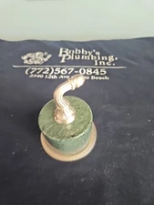 Phylrich KMF10-003 Valencia  Rob Hook Satin Nickel And Green Marble