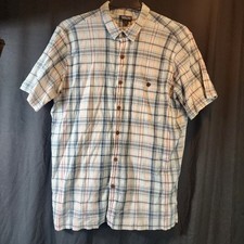 Patagonia Organic Cotton Plaid Short Sleeve Button Up Shirt Men's Size L