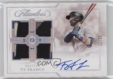 2022 Panini Flawless Signatures 22/25 Ty France #QPA-TF Quad Patch Auto 5i3