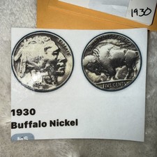 1930  Buffalo Nickel 5 Cents Coin, United States of America
