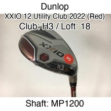 Dunlop XXIO 12 Utility Club 2022 Red H3 Hybrid  18 MP1200 Stiff Right-Handed