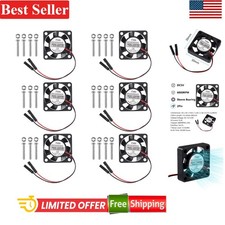 Raspberry Pi Cooling Fan 6 Pack 30x30x7mm Brushless Quiet Fan Compatible with...
