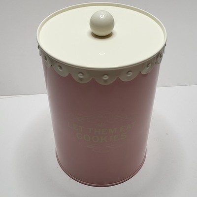 World Market Cookie Jar Tin Rule #1 Let Them Eat Cookies 9.5'' h Kitchen Decor