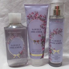Bath  Body Works Wash Cream Fine Fragrance Mist Set Lot of 3 PINK CHIFFON