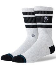 Stance Mens Boyd Skull Crew Socks Heather Grey Large