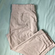 Gloria Vanderbilt Women's Capri Ladies Light Khaki Cotton Blend Pants Size 16