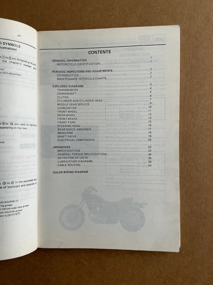 YAMAHA SUPPLEMENTARY WORKSHOP SERVICE INFORMATION MANUAL XV535 VIRAGO 1988-1996 - Image 4 of 4