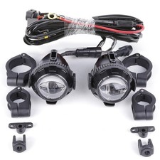 Produktbild - LED Zusatzscheinwerfer universell Komplettset mit Halter für Motorrad Quad ATV