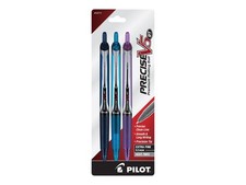 Pilot Precise V5 Roling Liquid Ink Navy, Turquoise, Purple Ink