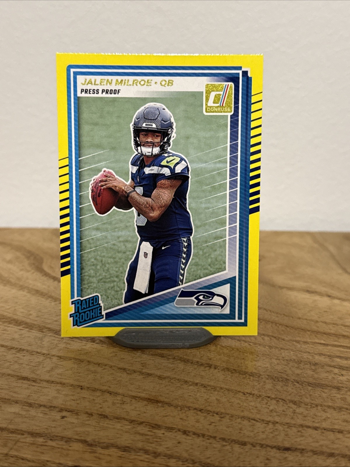 2025 Panini Donruss Football Yellow Press Proof Rated Rookie - Jalen Milroe