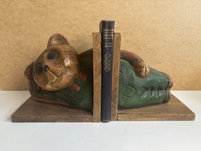 Handgefertigter Teddybär Holz Buchstützen Regal Sitter Ornament Wohndeko Geschenk
