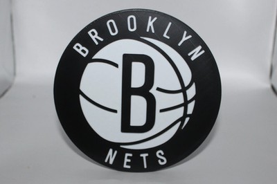 Brooklyn Nets 3D printed Logo Sign Wall Desk Shelf Art