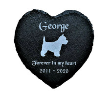 Plaque marqueur tombe commémorative personnalisée pour animaux West Highland White Terrier Westie