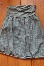 Julia Wang Ballonrock Oliv/Weiß; kleine Pünktchen Baumwolle; Gr.36-42; Neu!!!