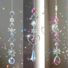 Crystal Wind Chime Rainbow Maker Sun Catcher Dream Catcher Pendant Home Garden D