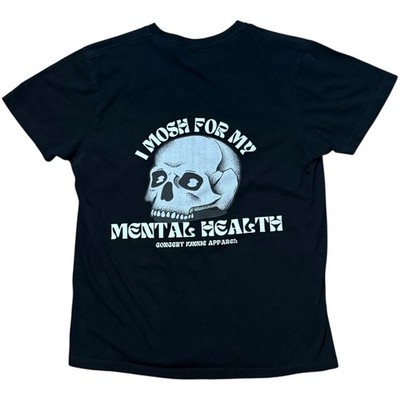 Concert Junkie Apparel T-Shirt Mens Black I Mosh for My Mental Health Tee M