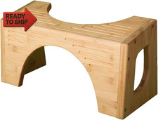 the Original Toilet Stool - Bamboo Flip, 7" and 9" Adjustable Hei