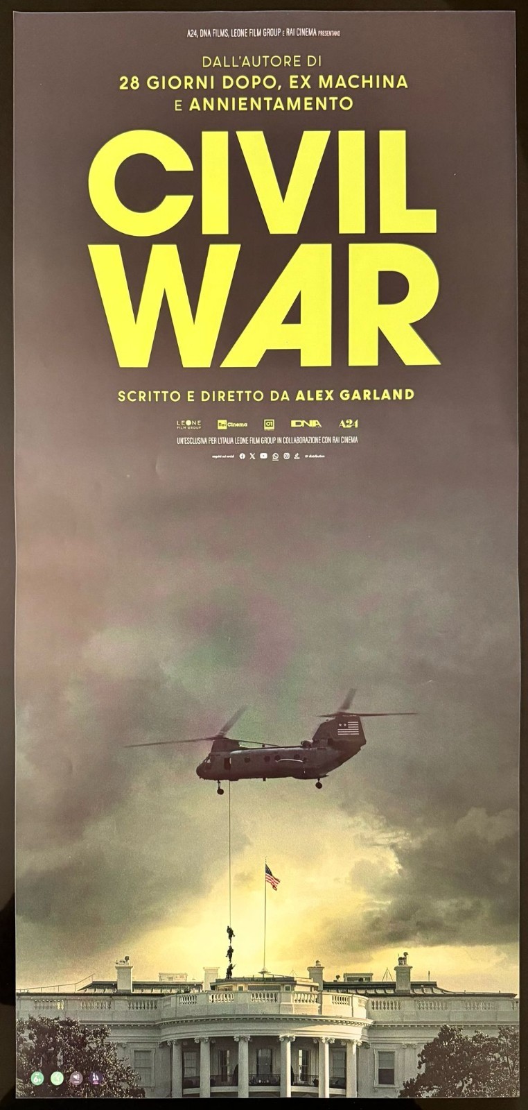 Locandina originale film Civil War (1° tipo) (2024) - Regia di Alex Garland