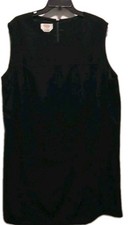 Talbots Black Sheath Dress Approx Size 22/24 Tag Missing Damage To Lining