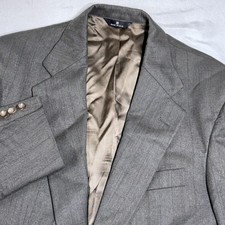 Vintage Polo University Club Ralph Lauren Blazer Mens 42 Gray Wool Sport Coat 90