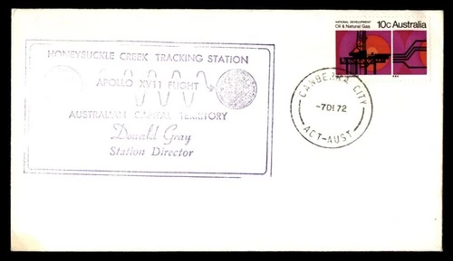 Mayfairstamps Australia 1972 Honeysuckle Creek Tracking Sta Apollo XV11 Cover aa