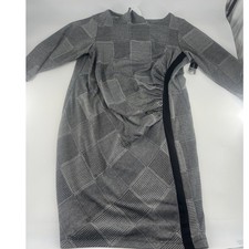 Soho Apparel Dress Plus 2X Sheath Black White Round Neck Women Career Work New