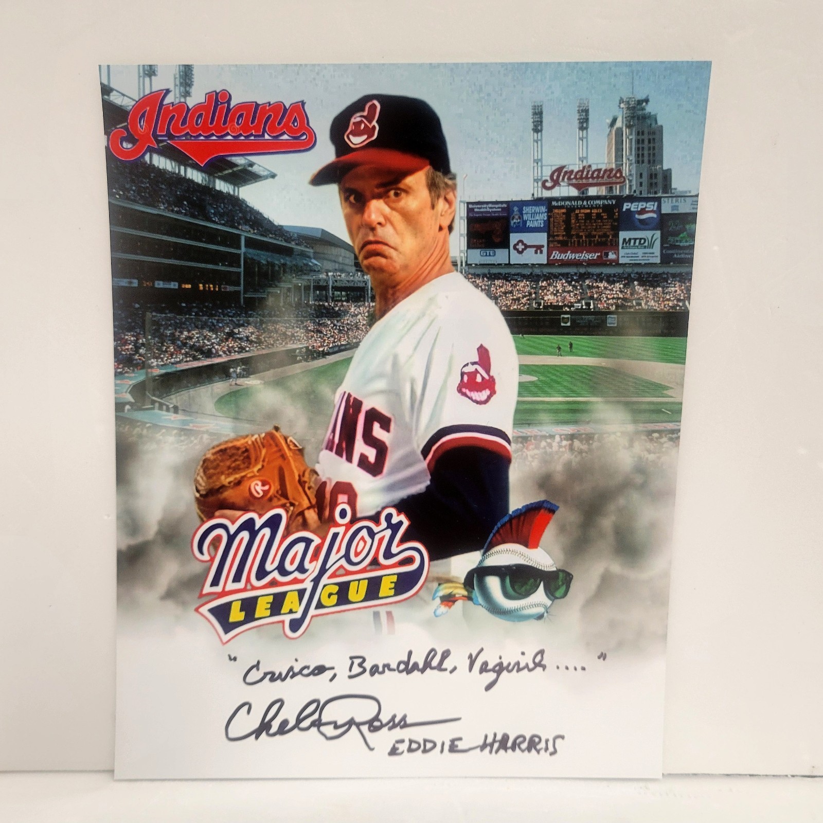 Chelcie Ross Signed 8x10 Photo Major League RARE Inscription Baseball Movie COA