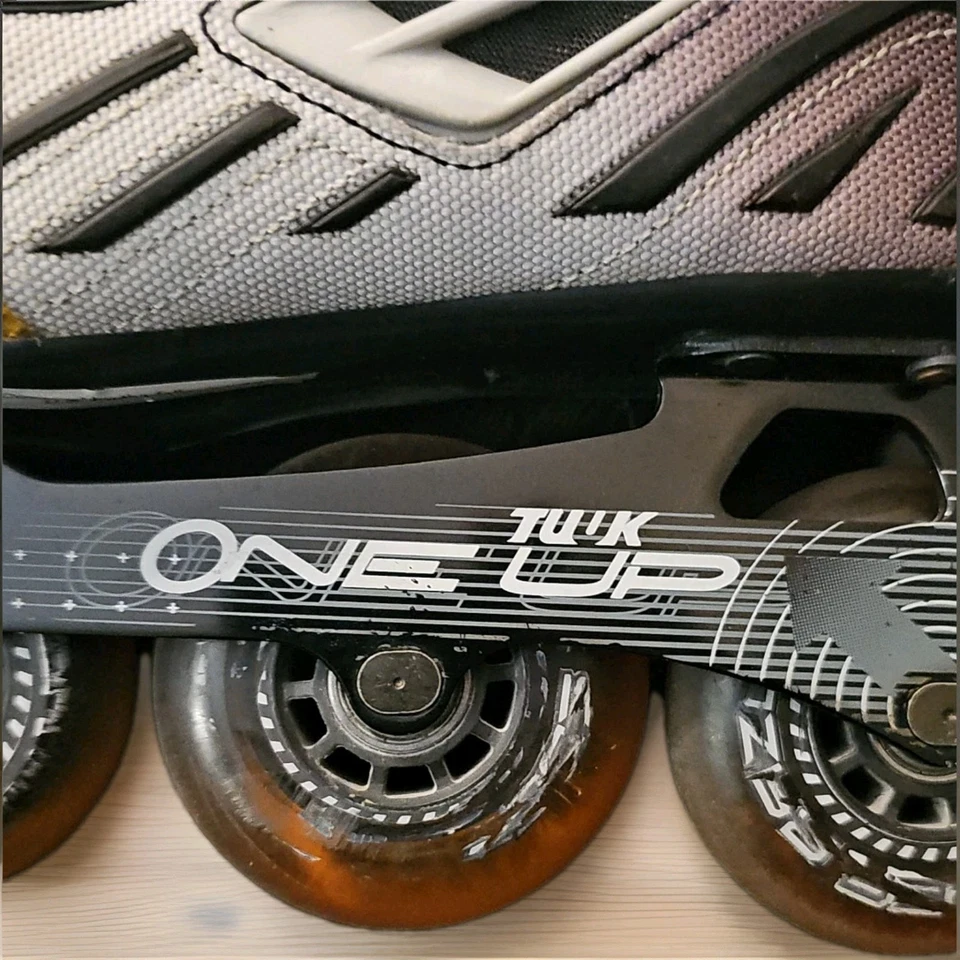 BAUER MEGA 60-70 Inline Skates Roller Bades TUUK One Up Hockey SIze 7R Black - Image 3 of 4