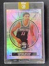 Carter Bryant 2025-26 Topps Three San Antonio Spurs Base RC /49 #74