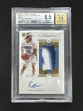 2020-21 Flawless Cole Anthony RC Patch Auto/10 BGS 8.5 Auto 10