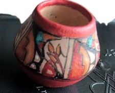 Dollhouse Miniature Southwestern Native American Signed CM JM Pottery 1:12 2009