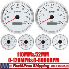 110mm Gps Speedometer 120mphtacho 8000rpm52mm Fueltempoilvolt Gauge Set Us 110mm Gps Speedometer 120mphtacho 8000rpm52mm Fueltempoilvolt Gauge Set Us