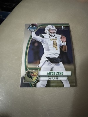 Jacob Zeno 2024 Bowman University Chrome #83 1st Bowman UAB Blazers