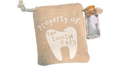 Tooth Fairy Bag and glass bottle Bags for Money or Treats with Handmade Design