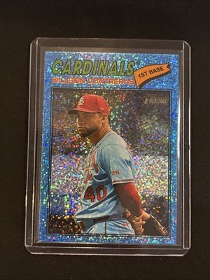  Willson Contreras 2026 Topps Heritage #156 Light Blue Sparkle Refractor