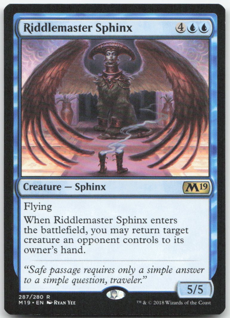 Riddlemaster Sphinx - 287 - NM - Core Set 2019