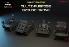 Turnbase Modern Miniatures Multi Purpose Ground Drone Set Spectre Zona Alfa 28mm