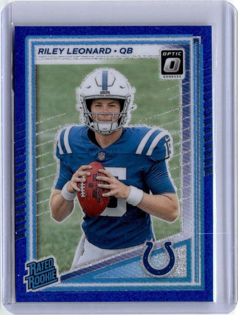 2025 Donruss Optic Bue Sparkle SSP Riley Leonard RC Indianapolis Colts #255