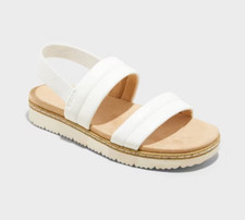 Kids' Kailan Footbed Sandals White - Cat Jack - CHOOSE SIZE
