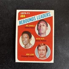 1971-72 Topps #150 ABA 🔴⚪️🔵 Rebounds Ldrs Mel Daniels RC Centered Nice HOF(BB