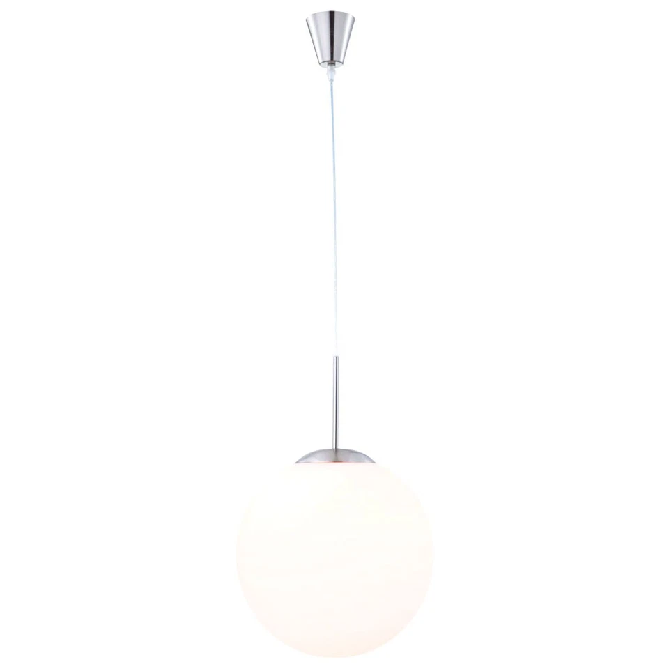 Lampadario A Sospensione Lampada A Sospensione Sfera In Vetro Opalino 1x E27 - Immagine 2 di 4
