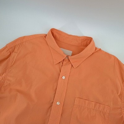 Citizens of Humanity Kayla Button Down Shirt Size L Oversized Cotton Orange