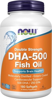 NOW Foods Supplements, DHA-500 with 250 EPA, 180 softgels EXP:11/28